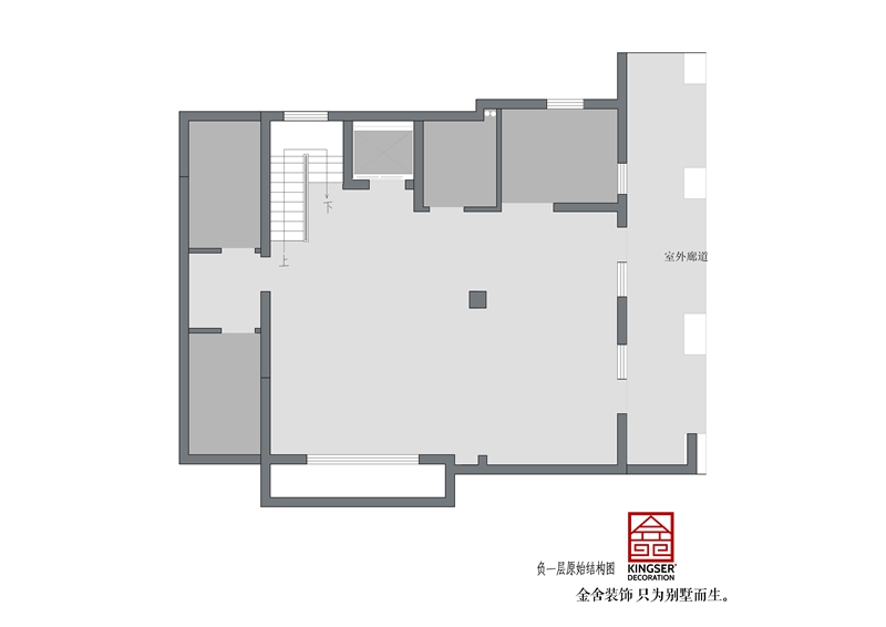 西山林语二期-地下室原始平面图