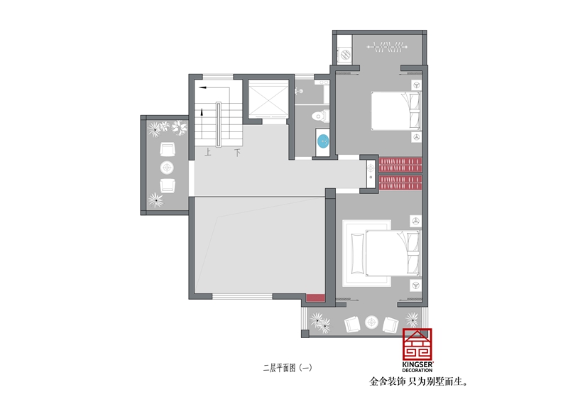 西山林语二期-二层平面布置图