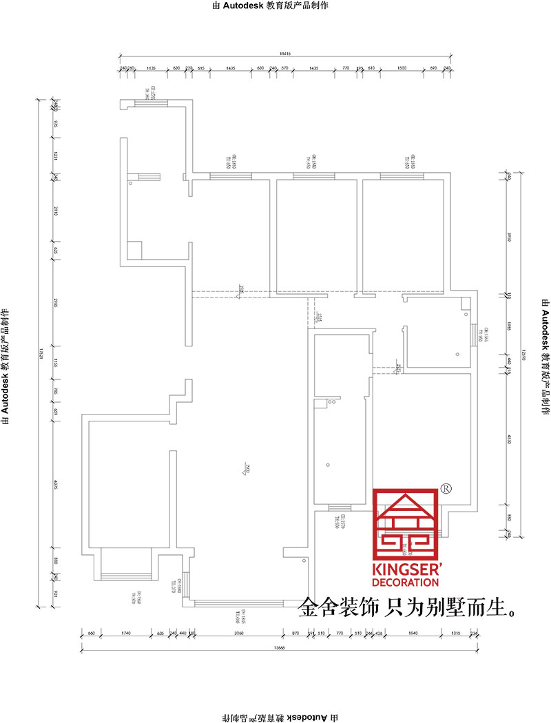 东南智汇城185平米欧式风格装修户型解析