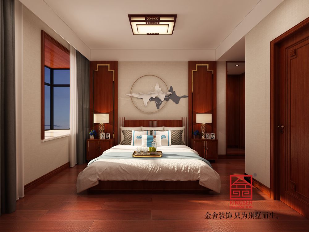 东南智汇城142平米中式风格装修-卧室