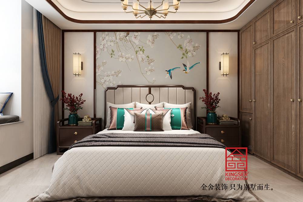 东南智汇城191平装修-中式风格-卧室
