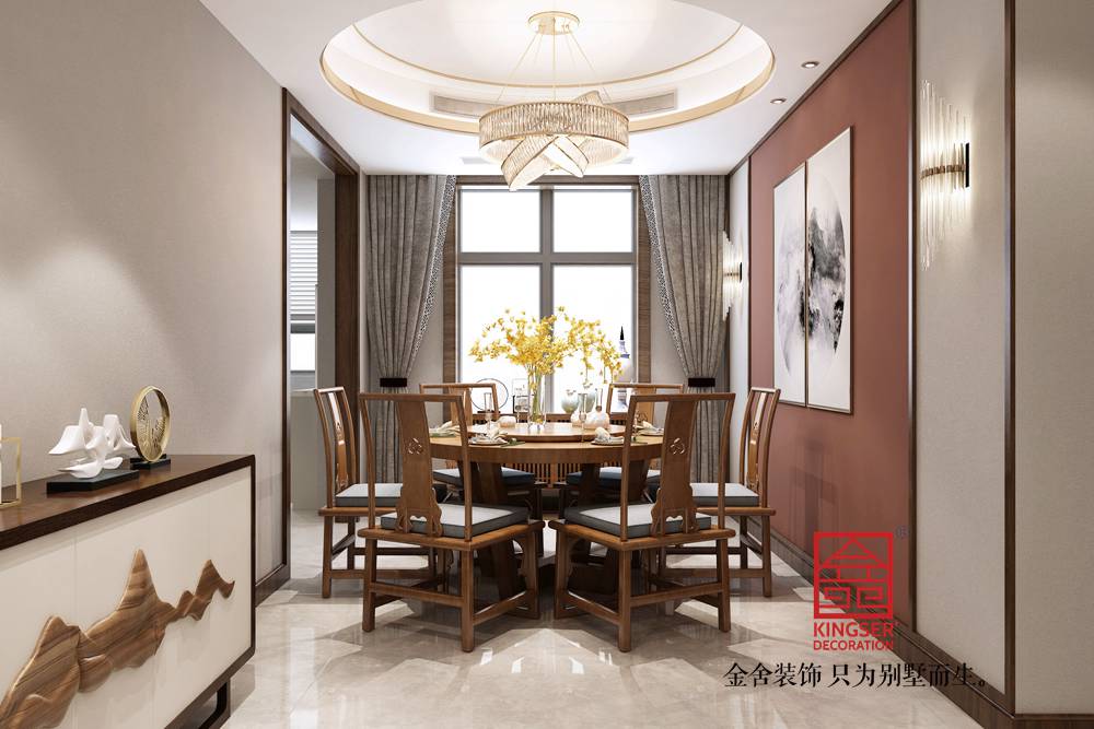 东南智汇城191平装修-新中式风格-餐厅