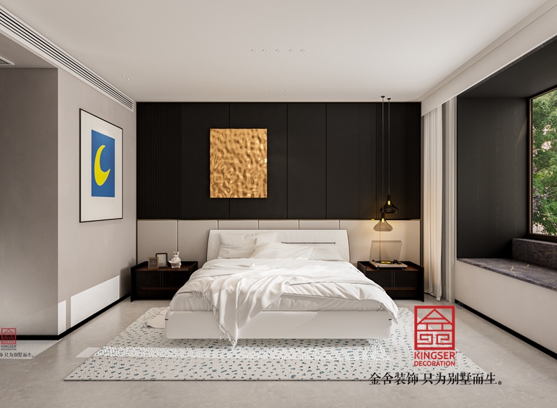 铂宫后海127平米现代风格装修-卧室