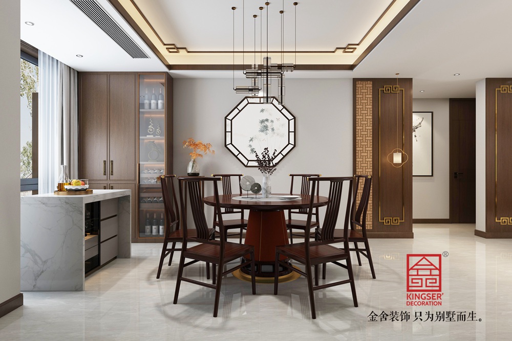 汉王府160平米新中式风格装修-餐厅