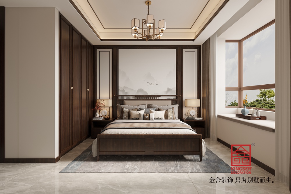 汉王府140平米中式风格装修-卧室