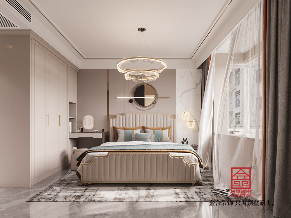 宝晟兰庭150平米现代轻奢风格装修-卧室
