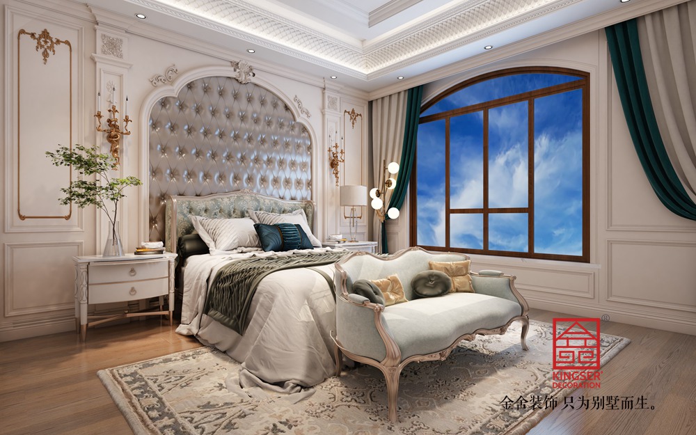 玫瑰湾380平米美式风格装修-卧室