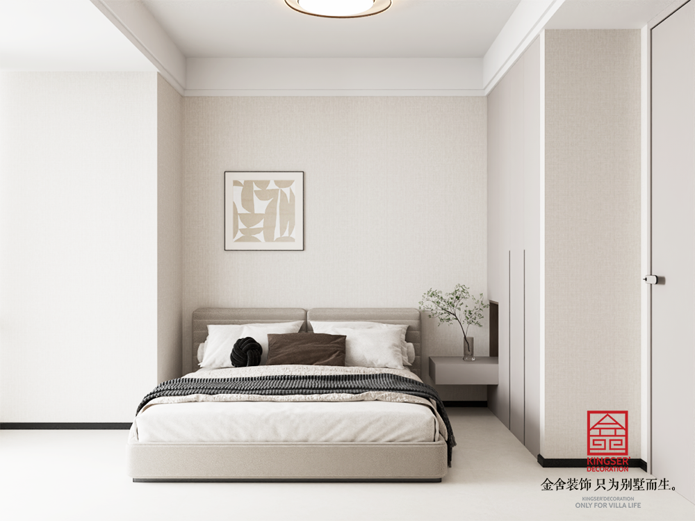 中海九越126平米现代风格装修-卧室