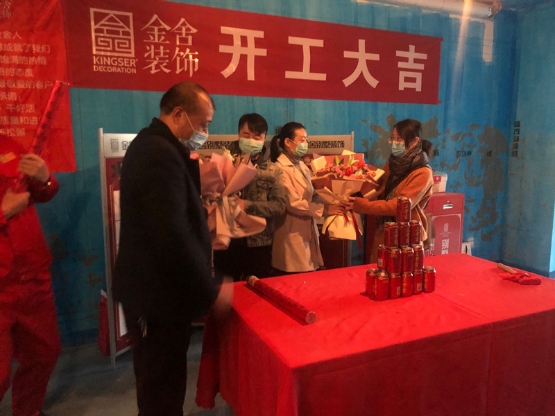 石家庄装修工地|融创中心155平米现代简约风格装修施工
