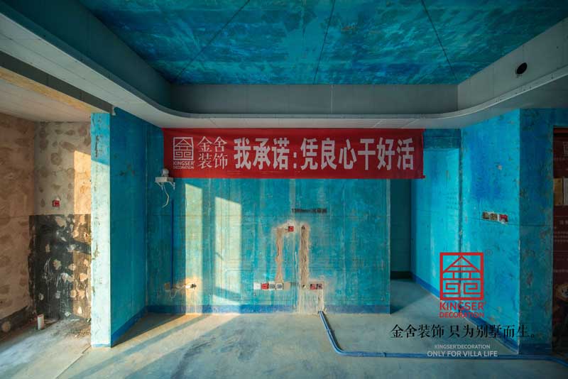 融创中心装修工地木工阶段