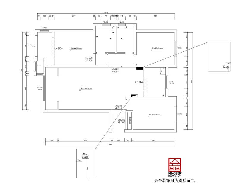 假日丽城135平米三室两厅户型解析