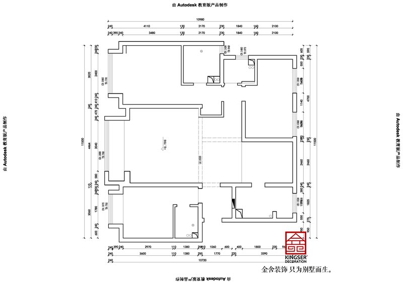 国宾壹号139平米户型原始平面图
